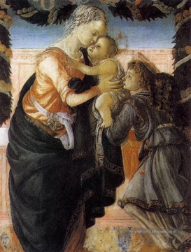 Vierge à l’Enfant Avec Un Ange 2 Sandro Botticelli Peinture à l'huile